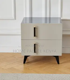 Nightstand: Premium 2-Drawer Nightstand With Metal Accents