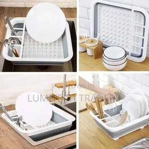 Foldable Dish Rack (Collapsible) With Drains