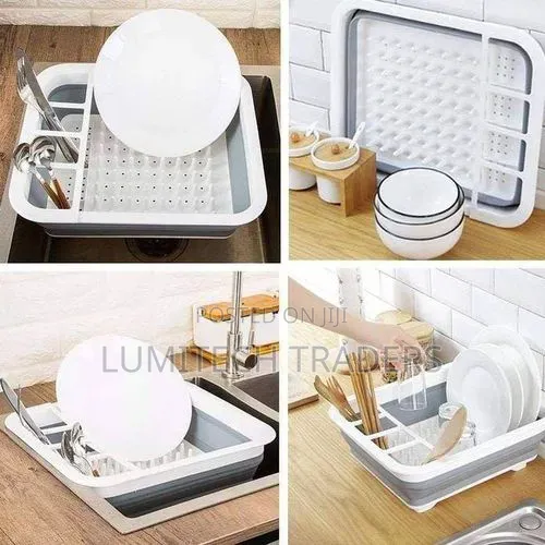 Foldable Dish Rack (Collapsible) With Drains