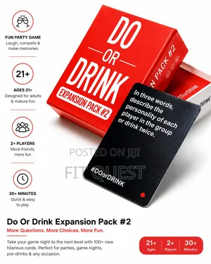Do or Drink Expansion Pack# 2 Adult Party Card Game