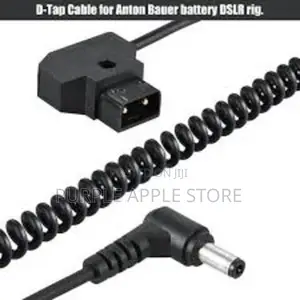 Coiled D-tap 2pin Male To Dc 5.5 * 2.5mm Adapter Cable