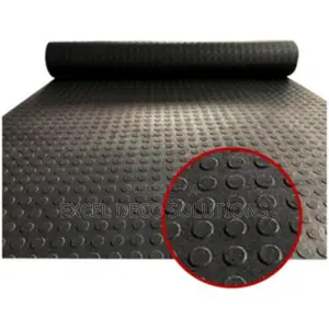 Gym Rubber Flooring – 4mm EPDM Coin Mat for Equipment Zones