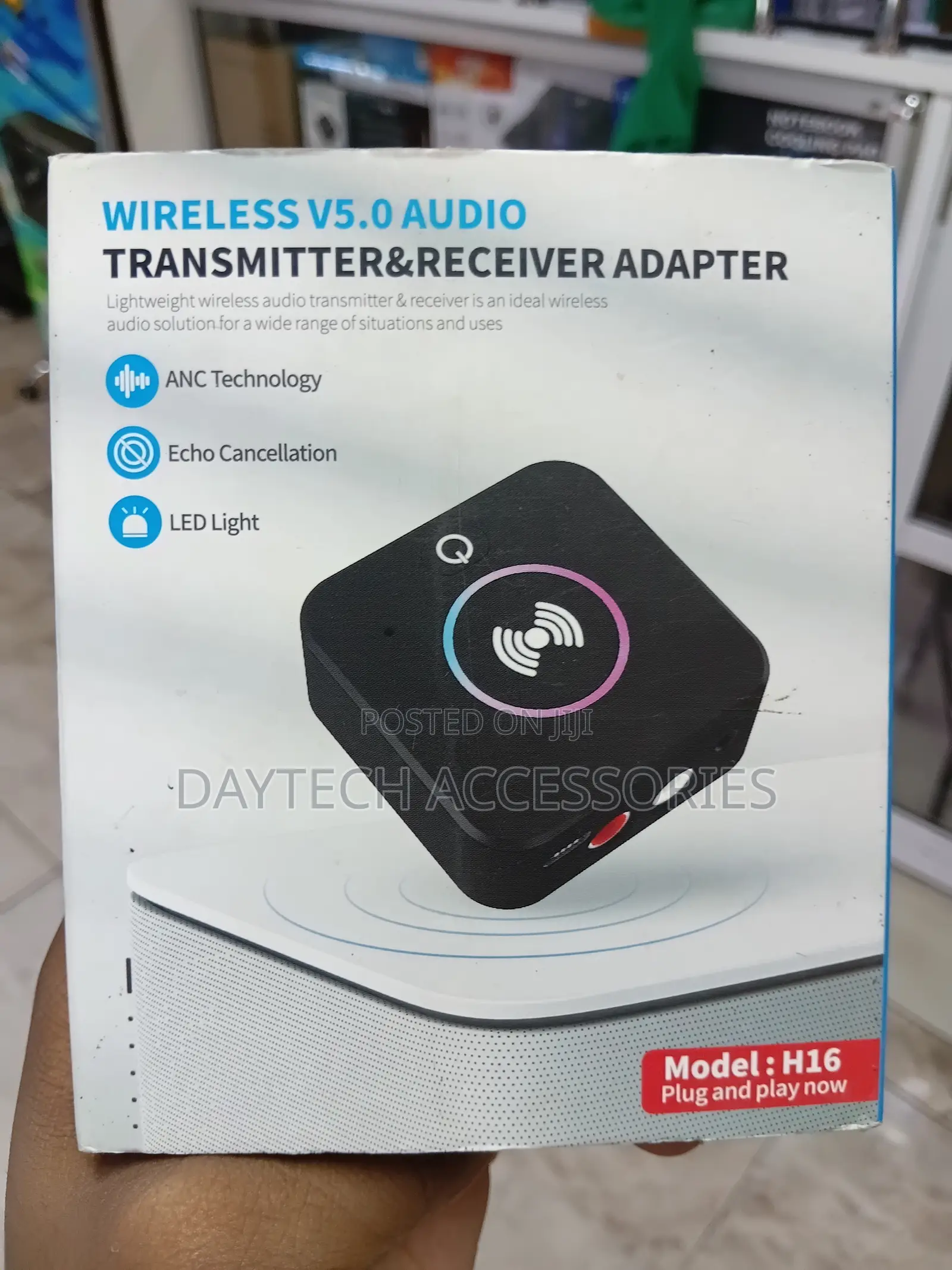 This H16 Is A 2-in-1 Bluetooth V5.0 Transmitter And Receiver Adapter