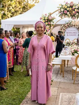 Sandra Pink Kaftan Dress
