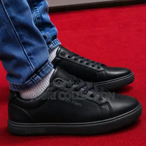 Full Black Calvin Klein Leather Sneakers