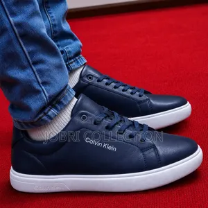 Navy Blue Sole White Calvin Klein Casual Sneakers