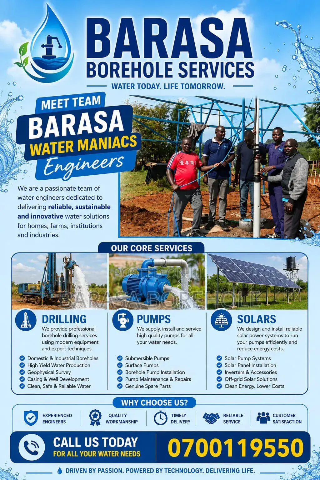 Borehole Drilling And Solar,Pumps