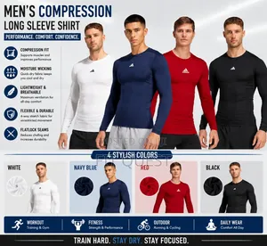 Adidas Men's Compression Base Layer Long Sleeve Training Gym Shirt