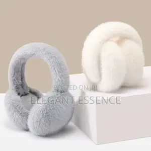 Faux Fur Ear Warmer Muffs for a Cold Season,Foldable for Women Kids
