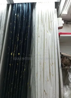 White and Black Velvet Curtains Velvet Curtains Environmental Friendly