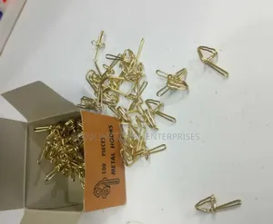 Golden Metallic Curtain Hooks Hooks Environmental Friendly
