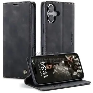 Caseme Flip Cover for iPhone 17- Black Wallet