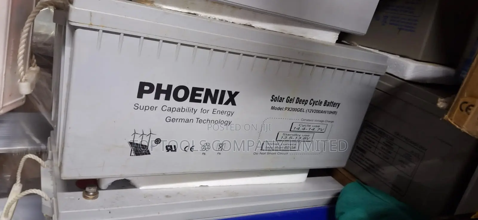 Phoenix Solar Gel Deep Cycle Battery 200ah 12v