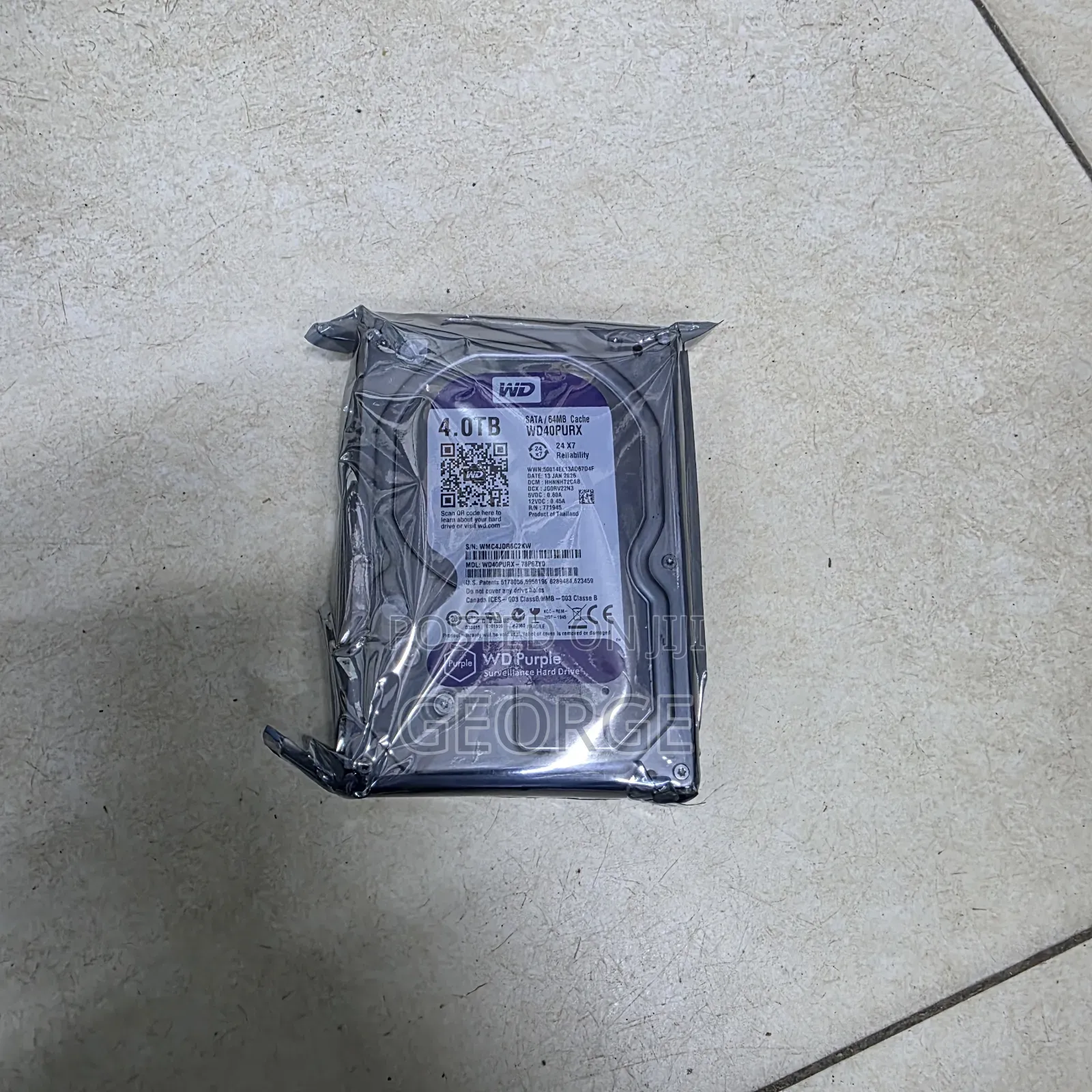 Genuine Wd Purple 4tb Security Camera Hard Disk Drive