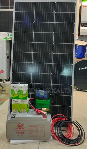 120 Watts Solar System- 100ah Battery - 300w Inverter - 20a Controller