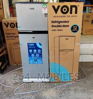 Von Vart - 19dhs Double Door Fridge 136l