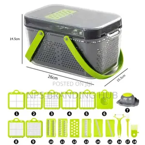 22pcs Multifunctional Vegetable Cutter ,Slicer, Shredder ,Dicer (Stda)