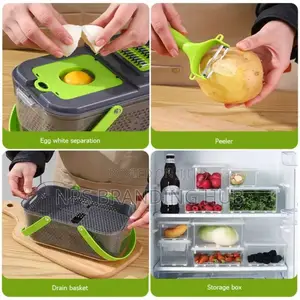 22pcs Multifunctional Vegetable Cutter ,Slicer, Shredder ,Dicer (Stda)