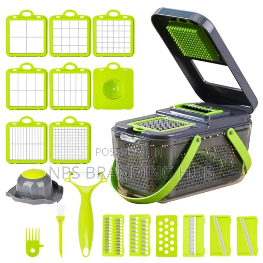 22pcs Multifunctional Vegetable Cutter ,Slicer, Shredder ,Dicer (Stda)