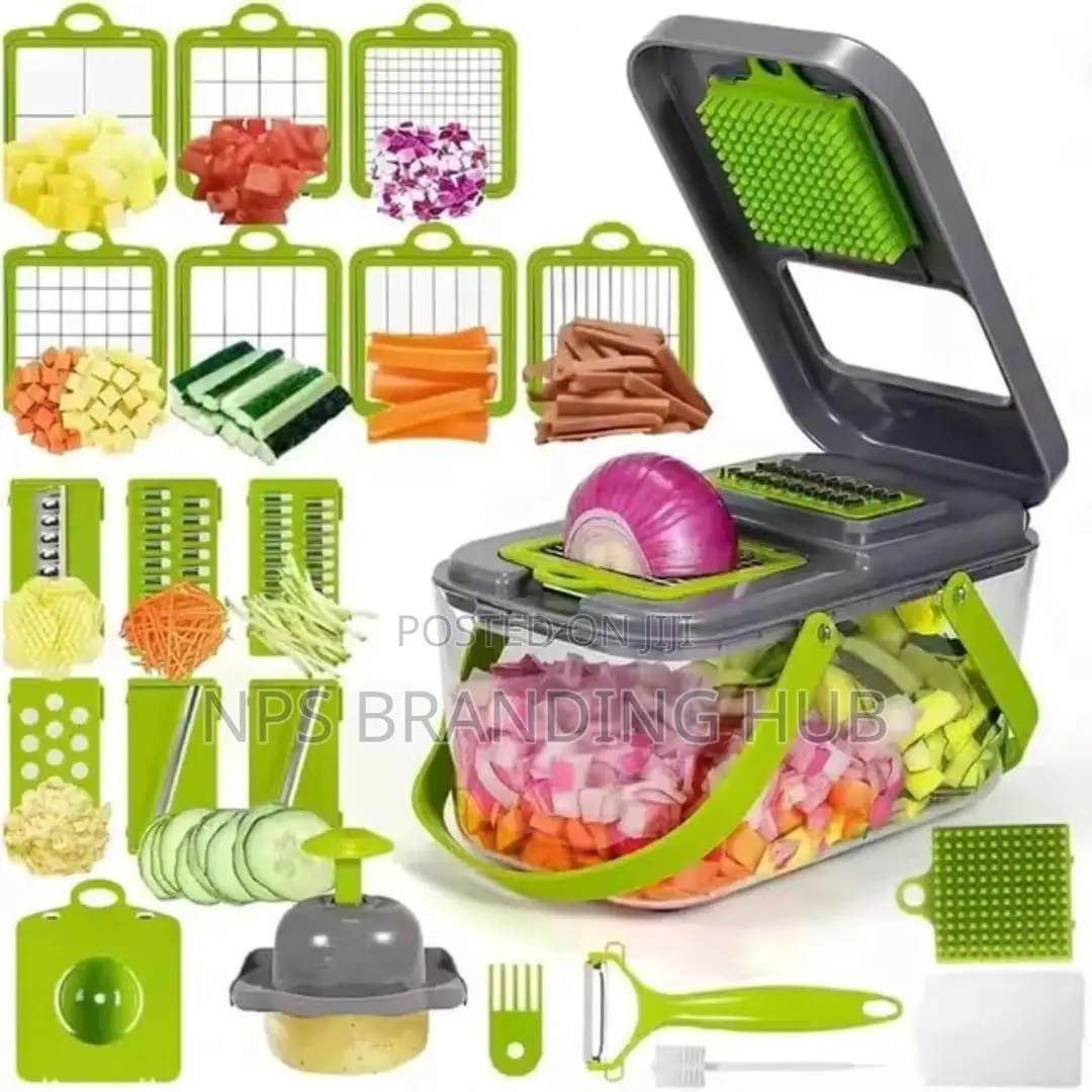 22pcs Multifunctional Vegetable Cutter ,Slicer, Shredder ,Dicer (Stda)