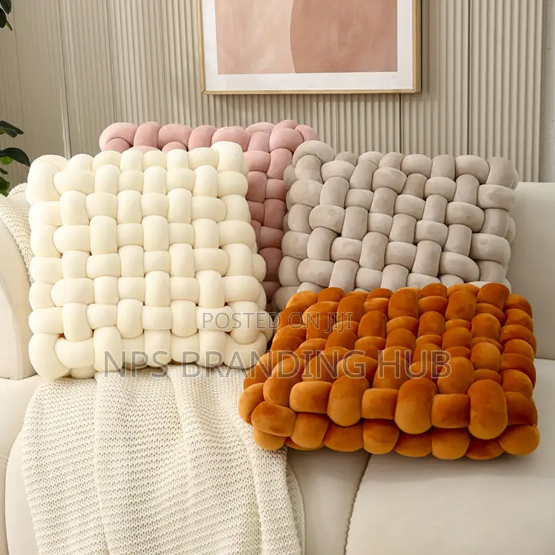 Scandinavian Cushion Woven Pillow Square Sofa 30cm X33 (Stda