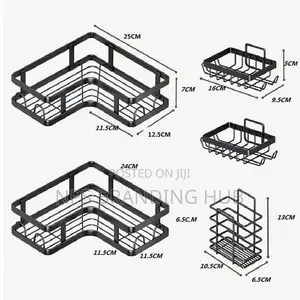 5pcs Set Corner Shower Caddy Shelf/Bathroom Organizer (Stda
