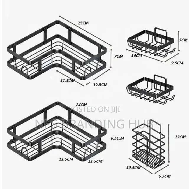 5pcs Set Corner Shower Caddy Shelf/Bathroom Organizer (Stda
