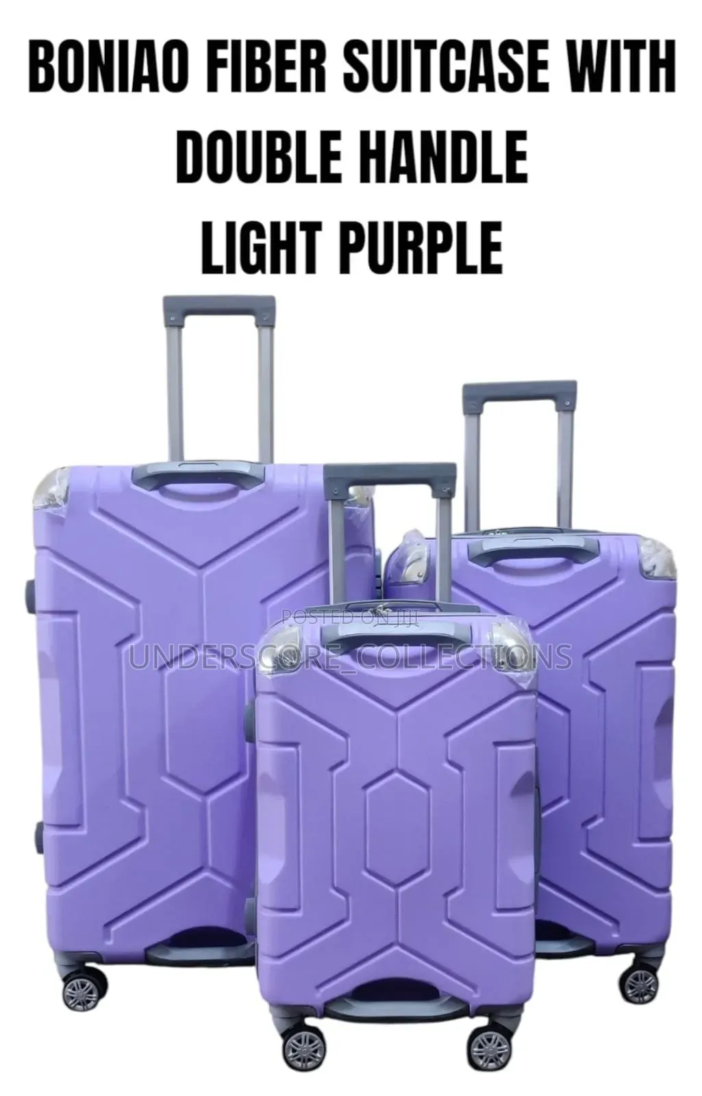 Double Handle Fiber Suitcases