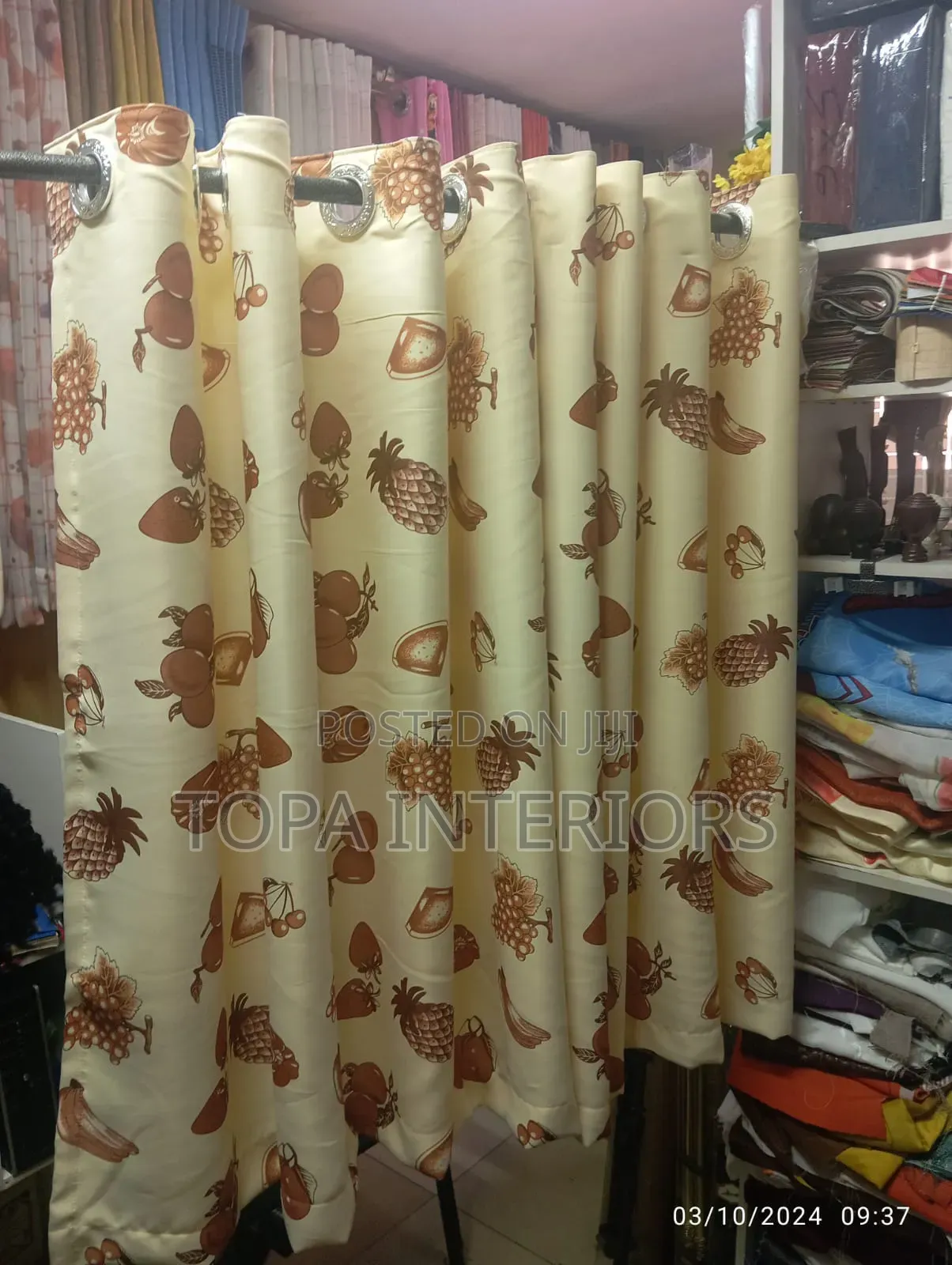 Fruit Themed Short Standard Kitchen Curtains Complete Set