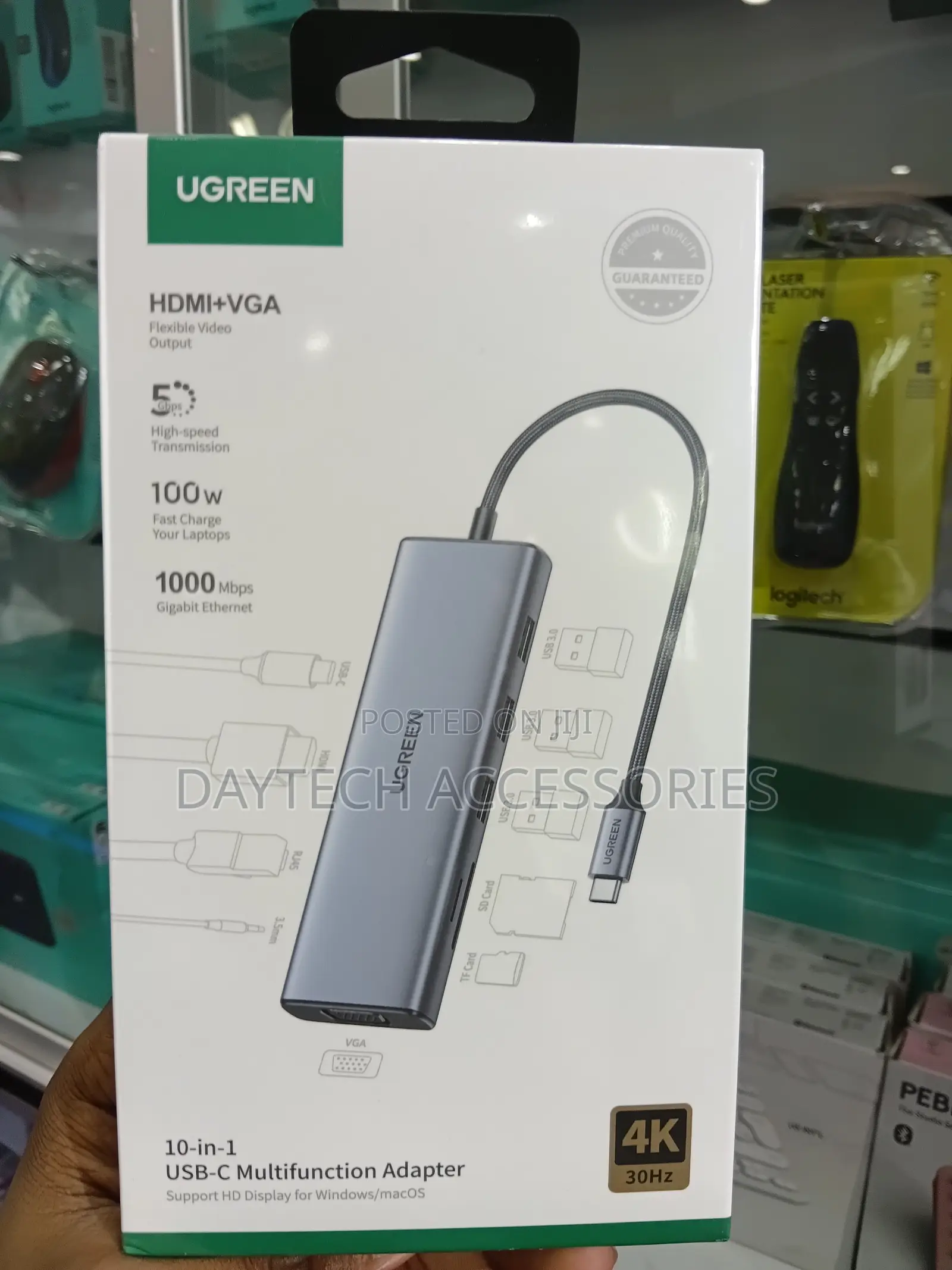 Ugreen Cm498 10-in-1 Usb-C Multifunction Hub Adapter - Grey