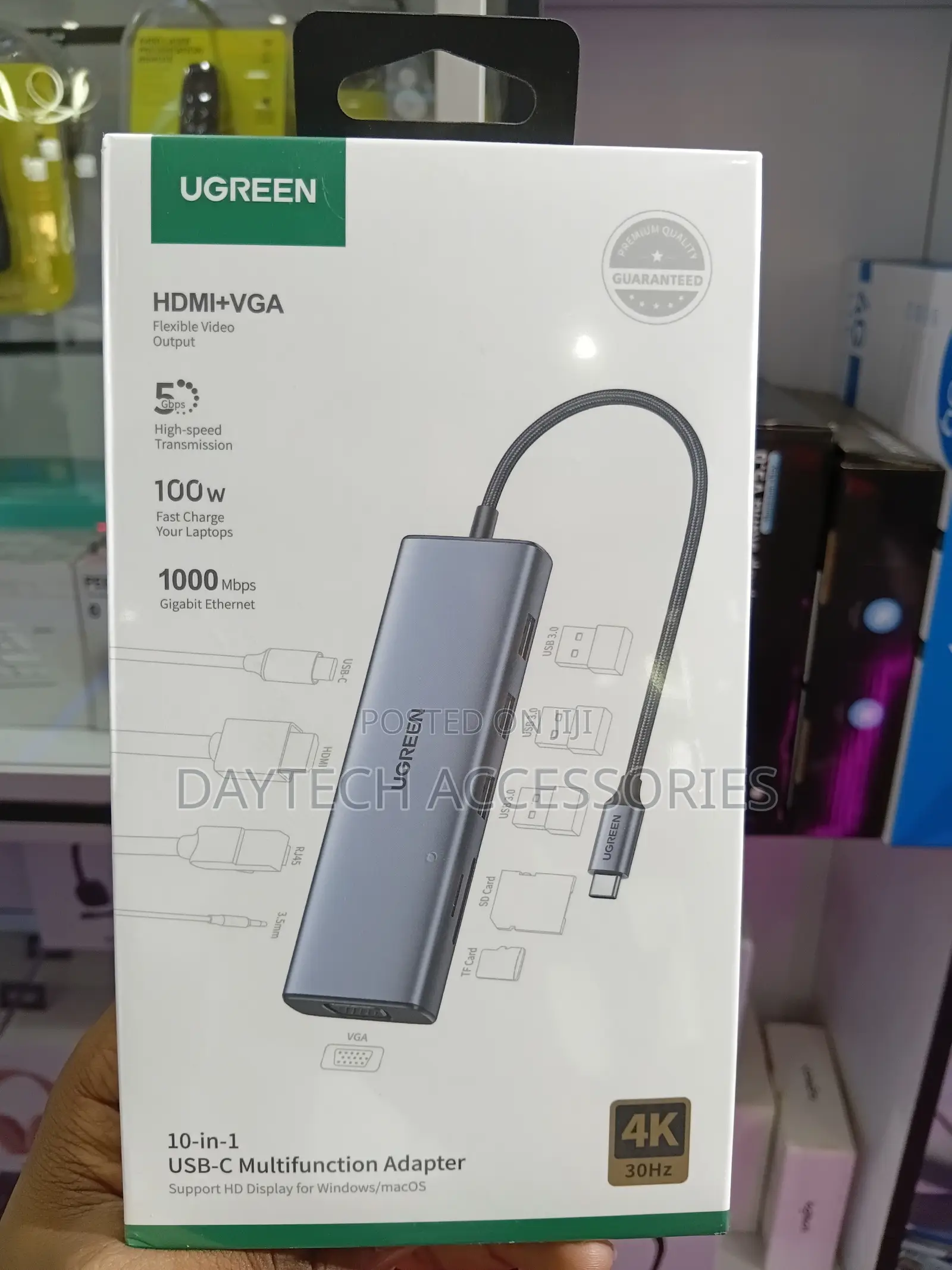 Ugreen Cm498 10-in-1 Usb-C Multifunction Hub Adapter - Grey