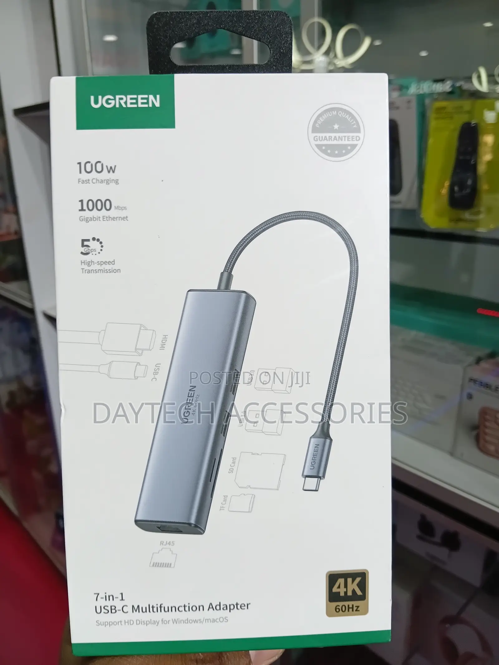 This Is a Ugreen 7-in-1 Usb-C Multifunction Adapter Model Cm512 - Grey