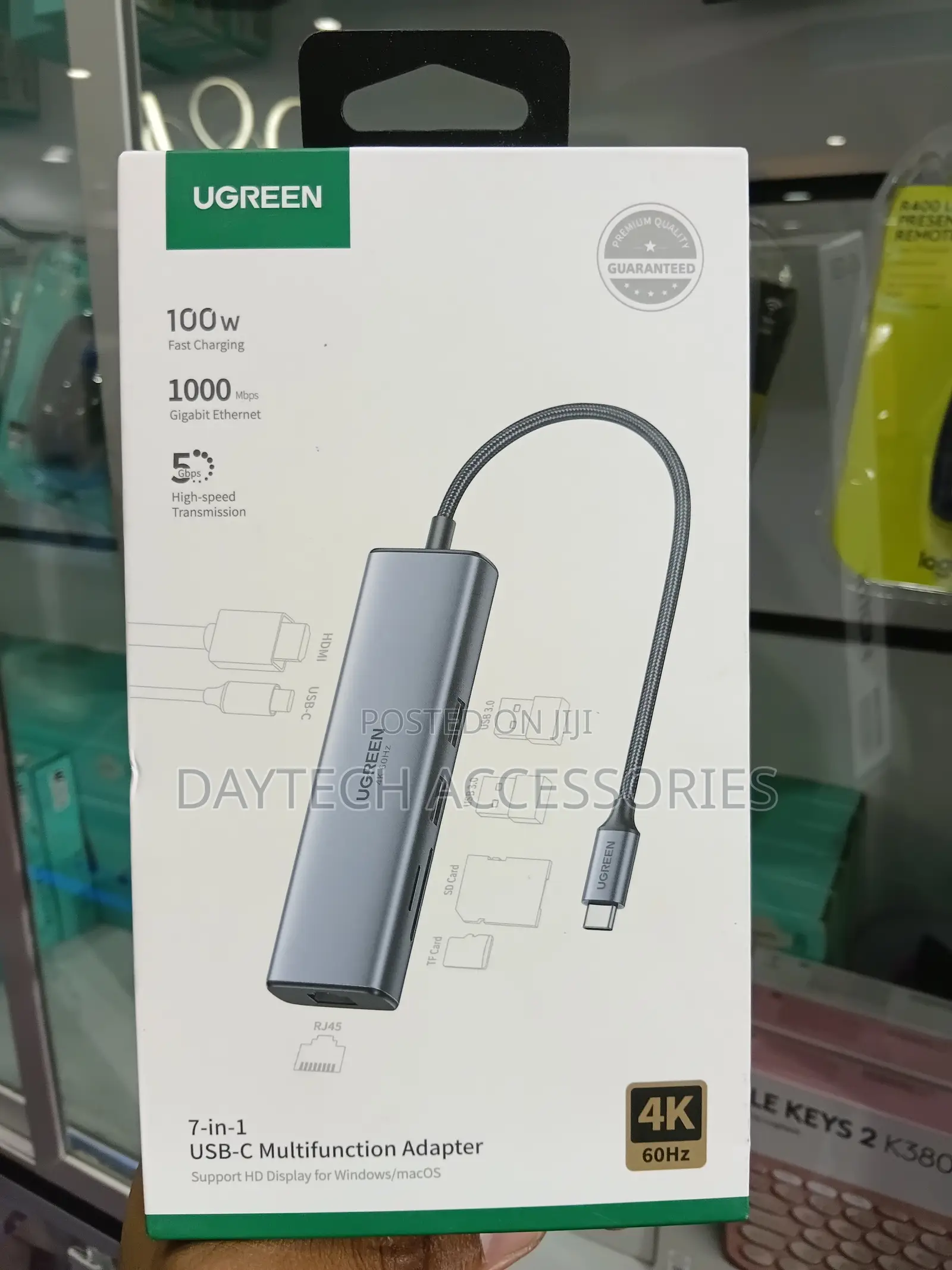 Ugreen Usb C 7 in 1 Hub Adapter With 60hz Hdmi - Grey