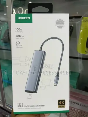 Ugreen Usb C 7 in 1 Hub Adapter With 60hz Hdmi - Grey