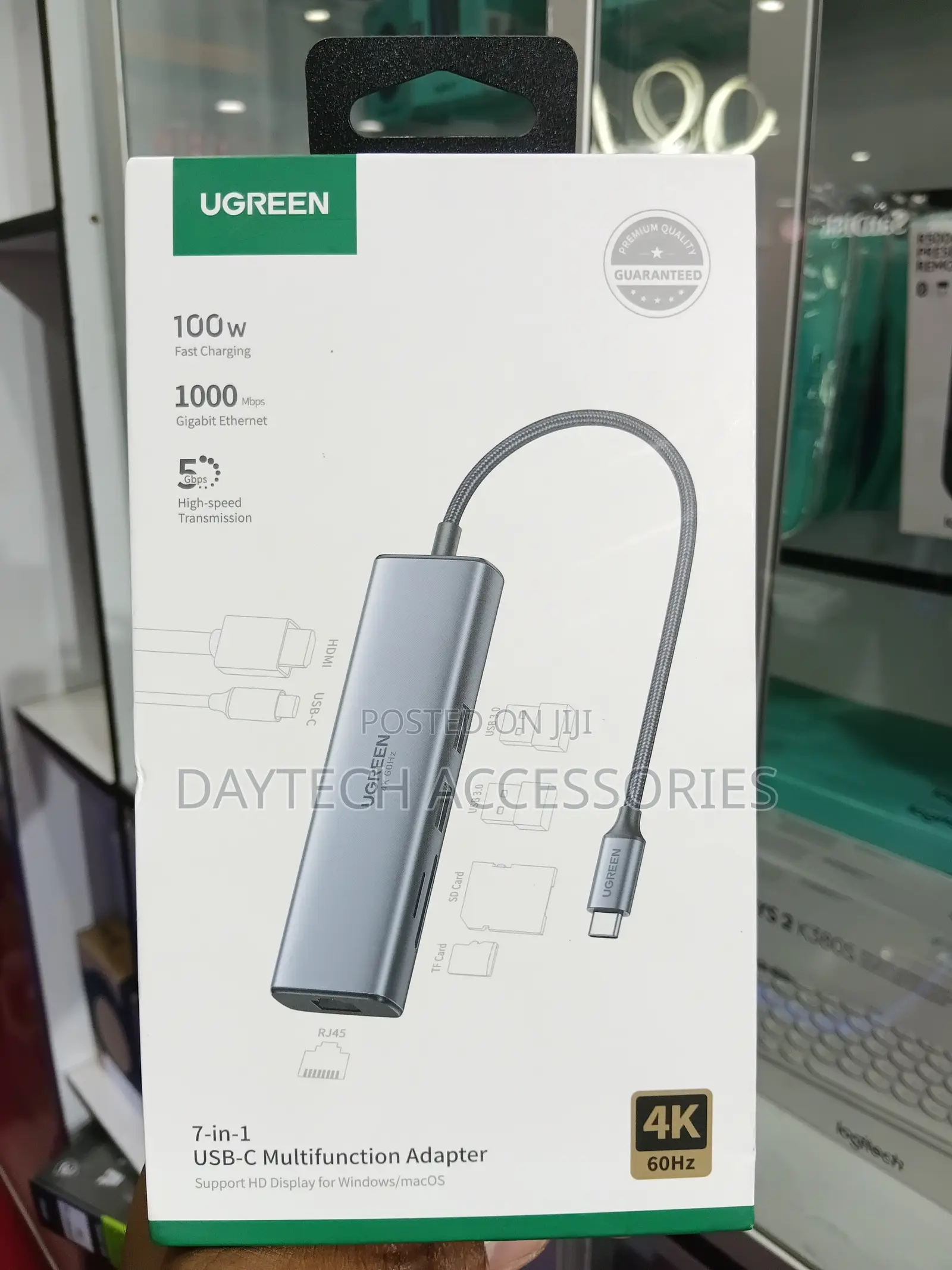 Ugreen Usb C 7 in 1 Hub Adapter With 60hz Hdmi - Grey