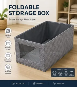 *Foldable Fabric Storage Box With Transparent Window*