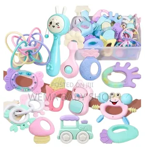 16pcs Silicone Baby Rattle Teether Gift Set