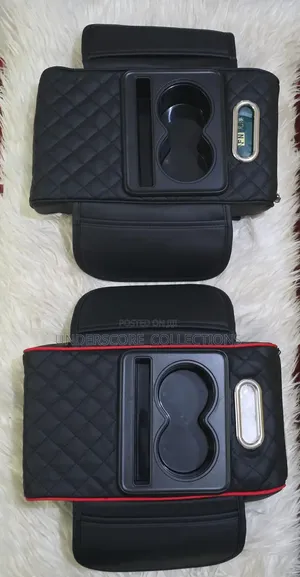 Auto Center Console Armrest Cushion With 2 Cups Holder,Tissue Holder