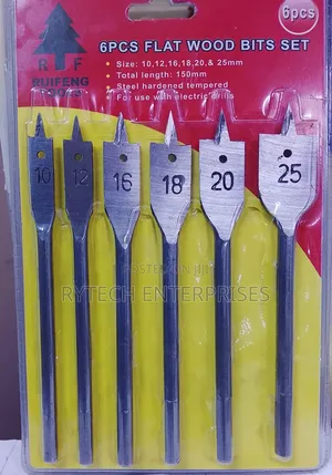 6pcs Flat Wood Bits Set 10-25mm