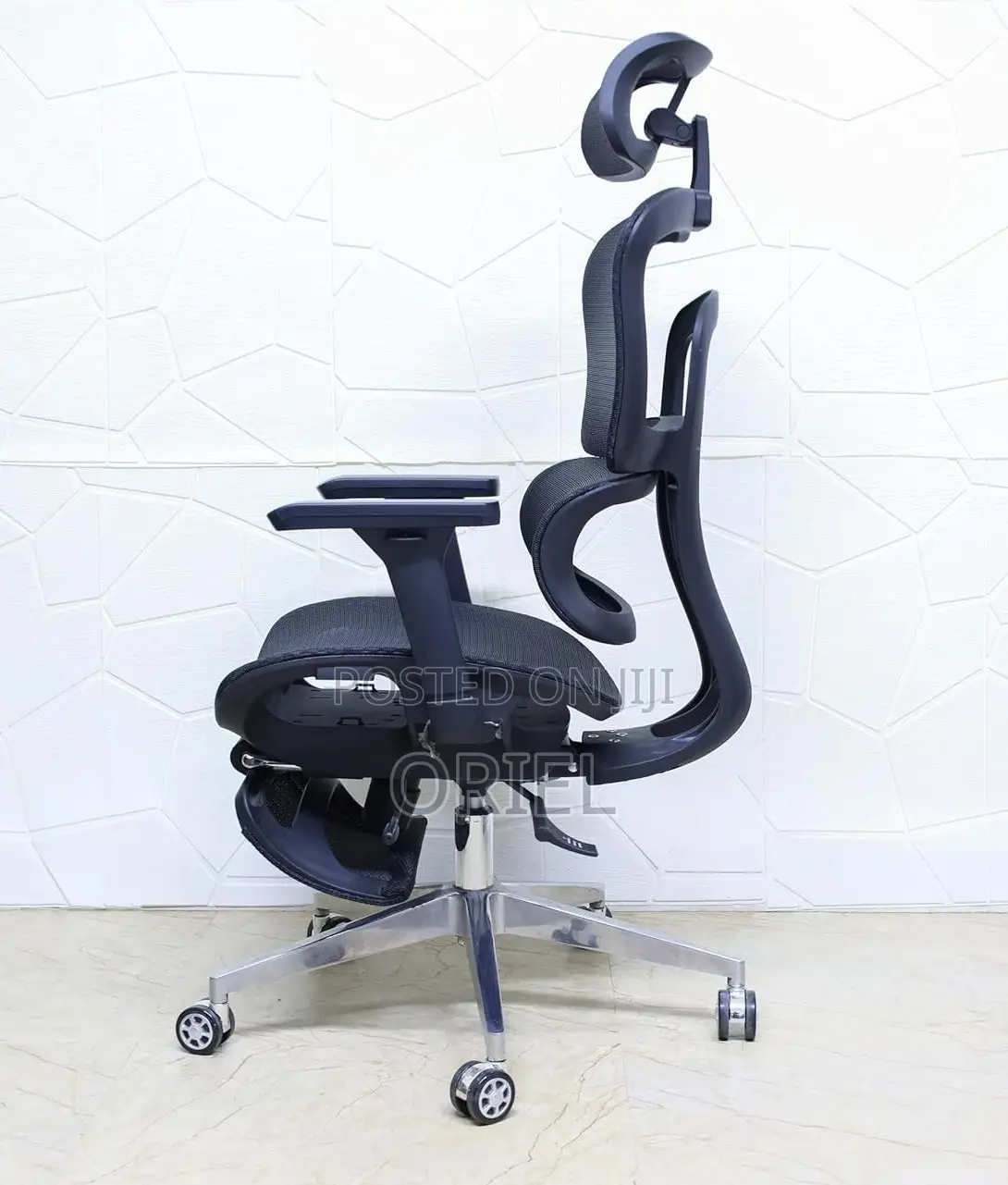 Office Chair : Black Orthopedic High-Back Mesh Chair