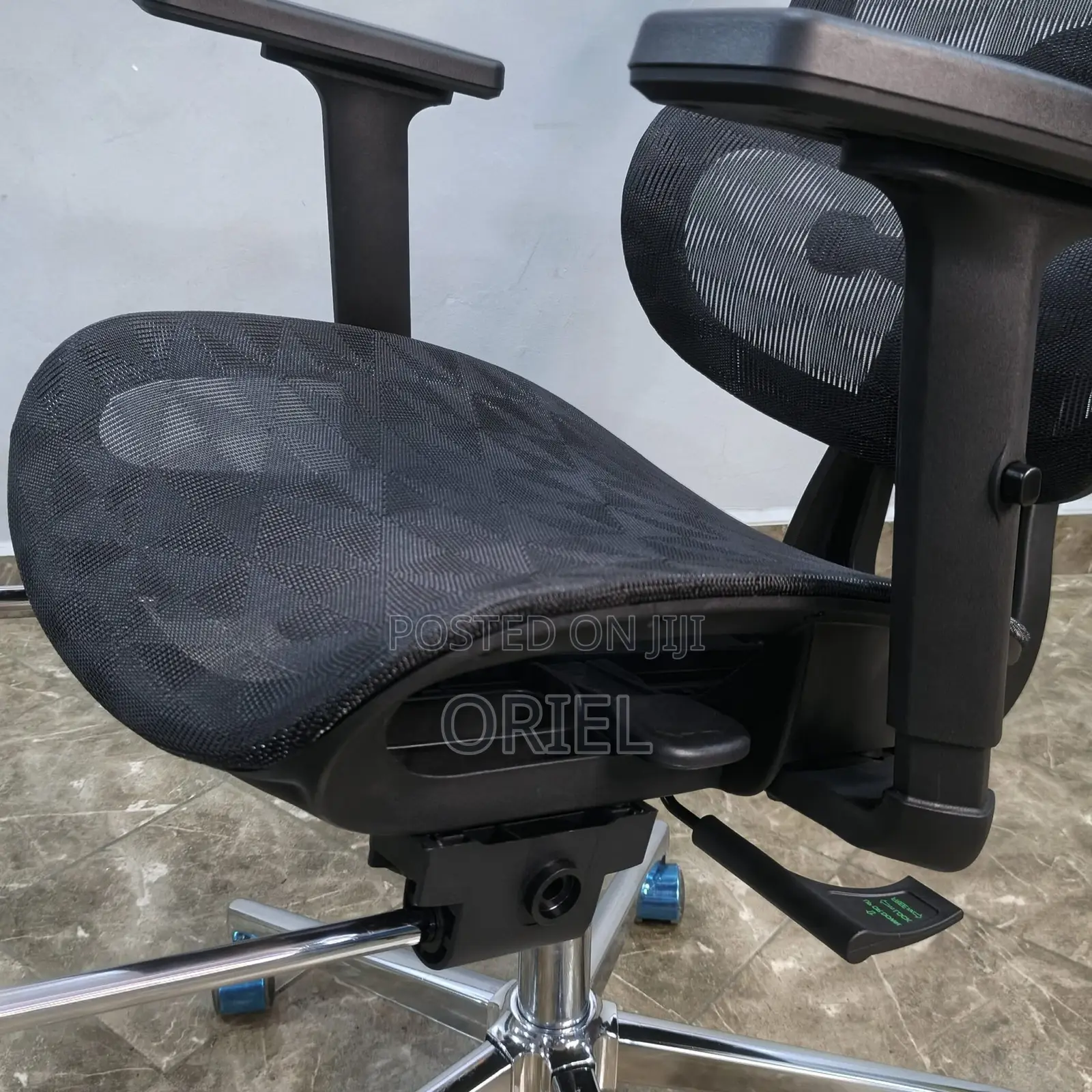 Office Chair : Black Orthopedic High-Back Mesh Chair