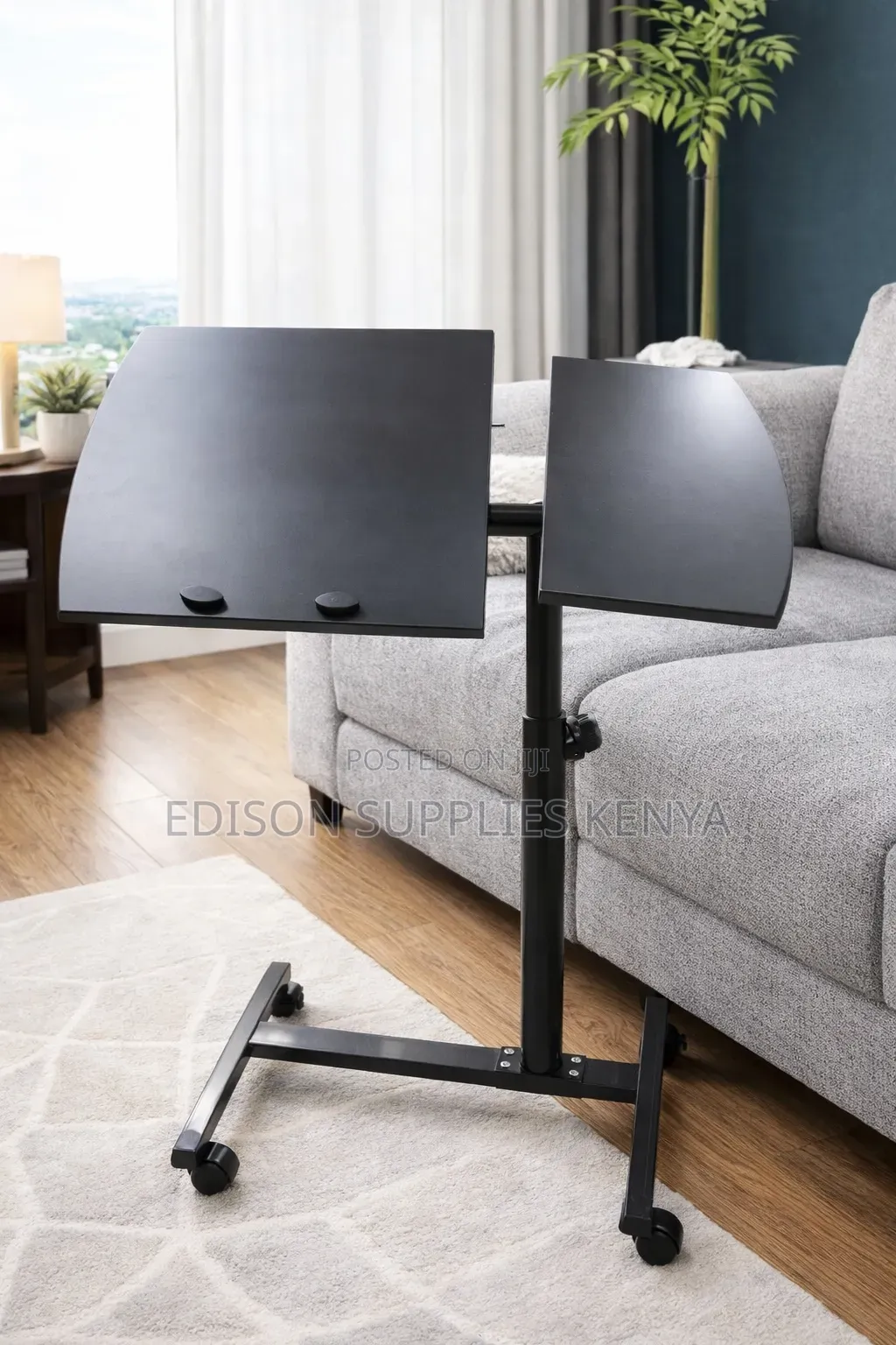 Adjustable Laptop Desk With Wheels Laptop Stand Overbed Table