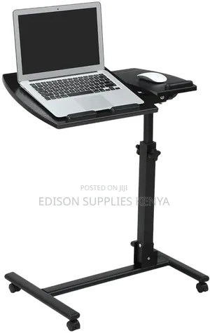 Adjustable Laptop Desk With Wheels Laptop Stand Overbed Table