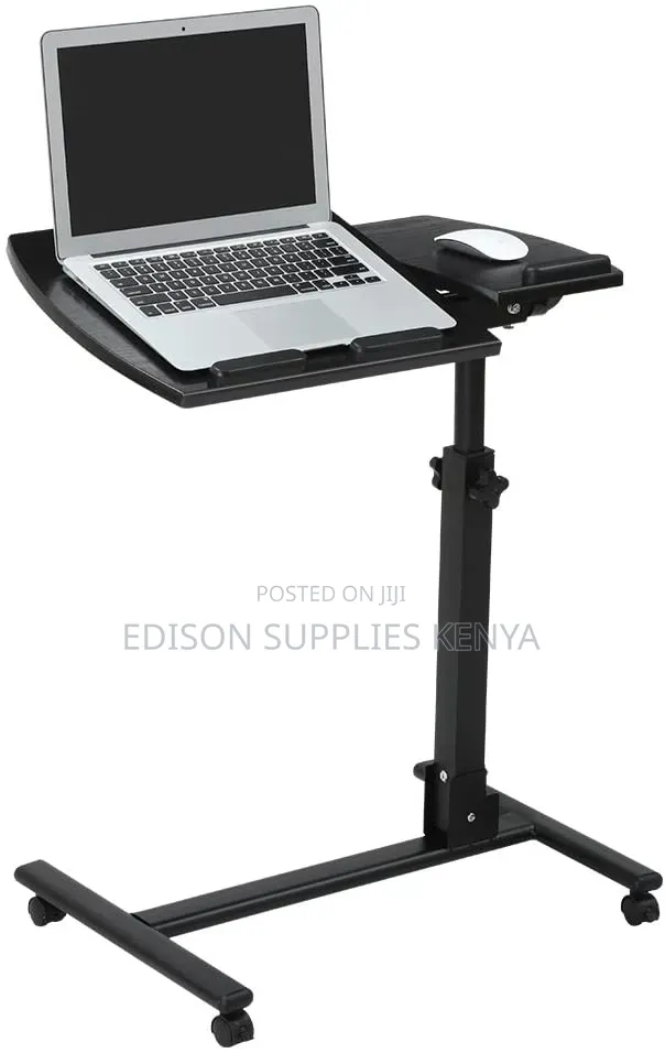 Adjustable Laptop Desk With Wheels Laptop Stand Overbed Table