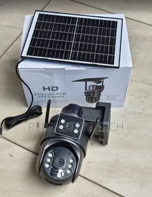 Ubox Dual Lens Wifi Solar Camera With Audio+Full Night Vision Full Hd
