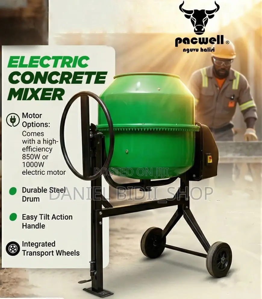 Pacwell Electric Concrete Mixer 200ltrs
