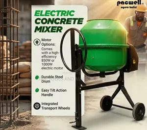 Portable Pacwell Heavy Duty 200 Litres Electric Concrete Mixer