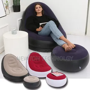 Inflatable Seat, With Foot Rest and a Manual Pump