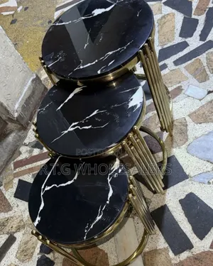 3-in-1 Executive Pure Marble Nesting Table Set
