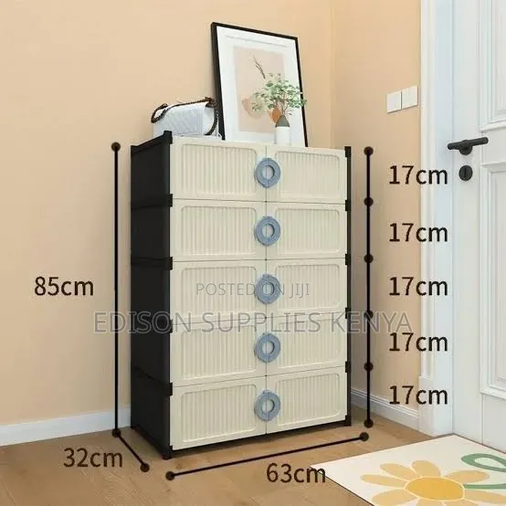 Portable Wardrobe Plastic Storage Drawer Cabinet